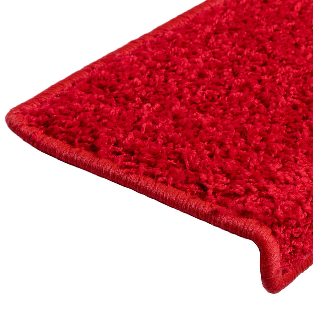 Stair Mats Rectangular Edge Needle-Punched Fabric (100% Red 65 x 21 Variant 2
