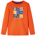 Kids T-Shirt Cotton Orange 128 Children's Top Kids Clothing Kids Wear Kids'