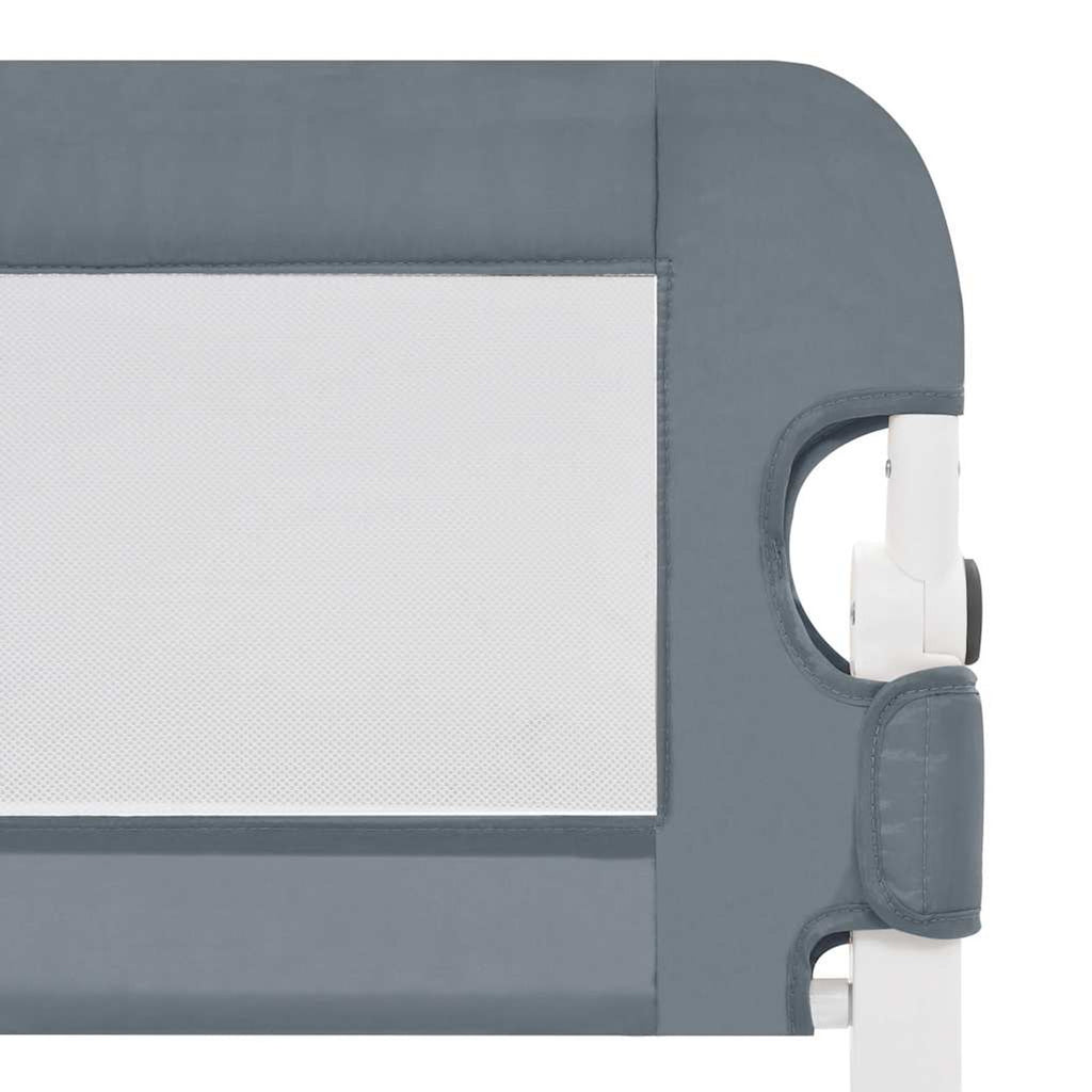 Toddler Safety Bed Rail Polyester Grey 180 x 40.5 x 42 cm Child Bed Guard 5x42cm