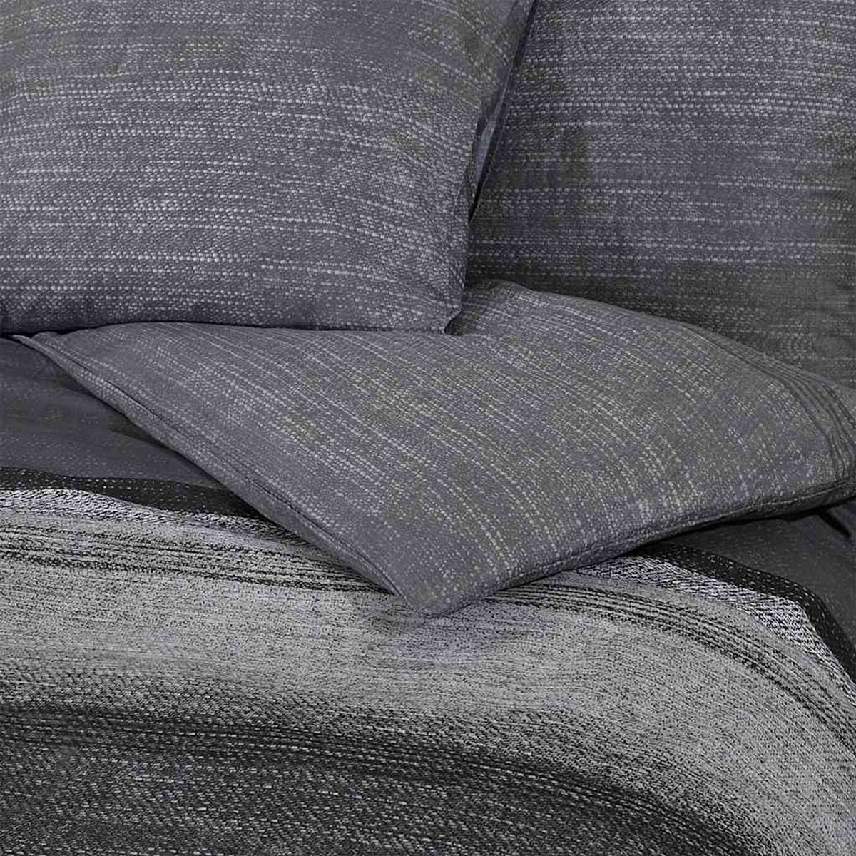 Duvet Cover Cotton Dark Grey 200 x 200 cm Bedding Bed Linen Bedroom Variant 6