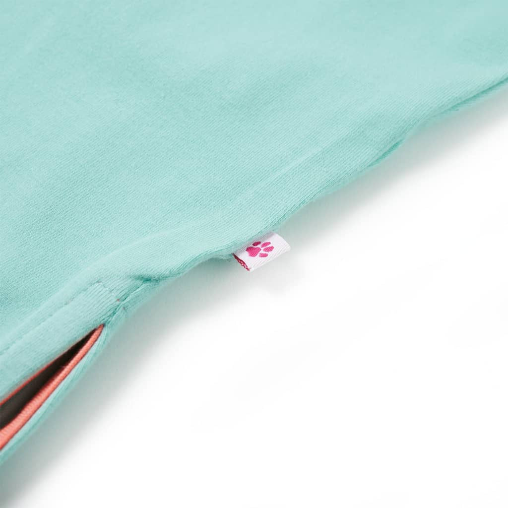 Dress Cotton Light Mint 116 Kids' Dresses Kids' Dresse Kids'Dress Drawstring