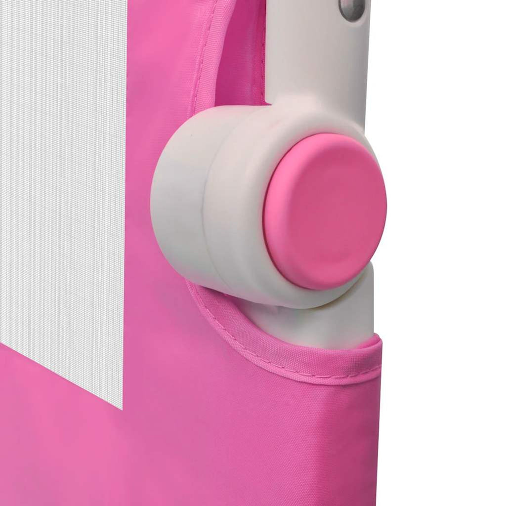 Toddler Safety Bed Rail Polyester Pink 102 x 36.5 x 42 cm Child Bed Guard 5x42cm