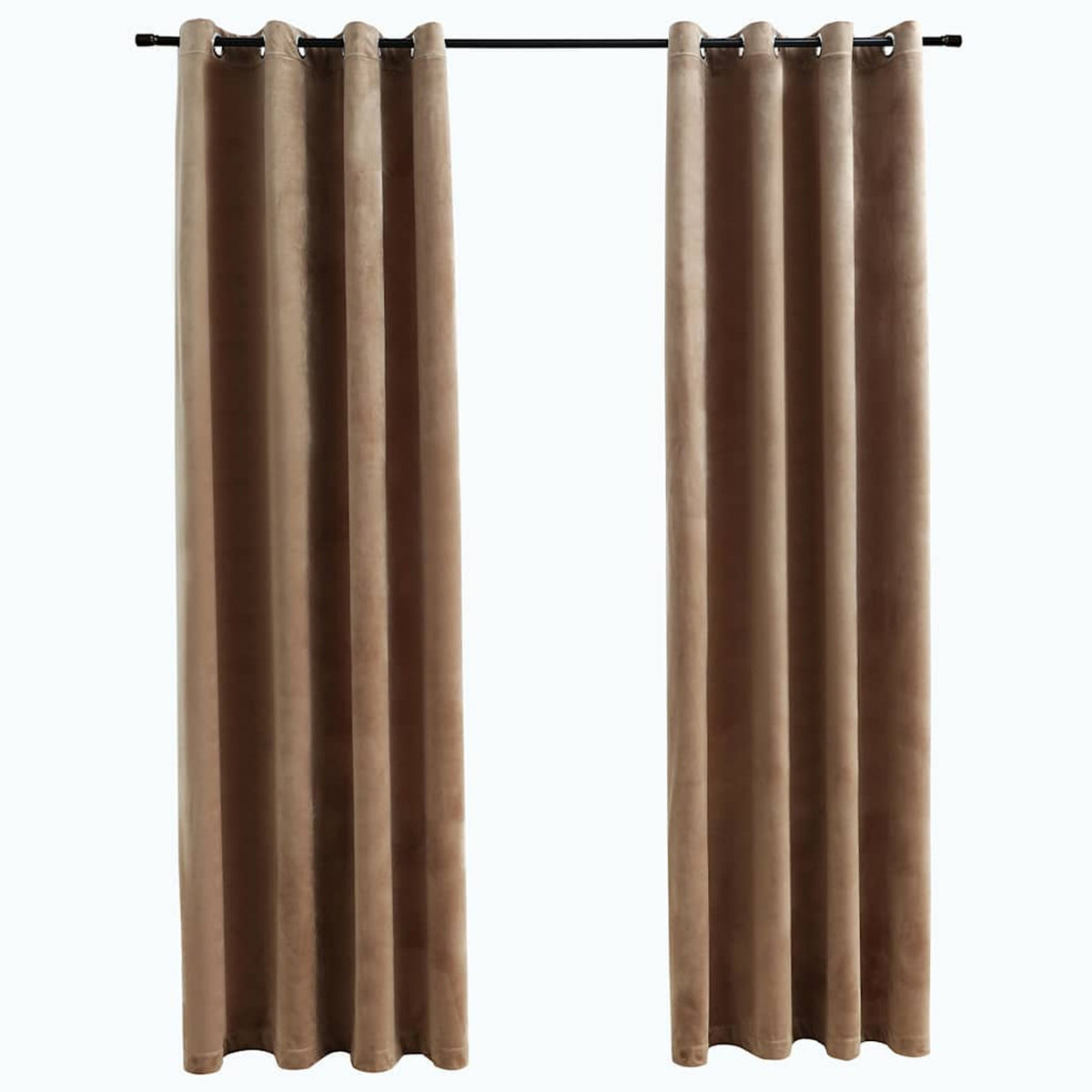 Blackout Curtain Velvet Beige 140 x 245 cm Window Dressing Home Furnishings