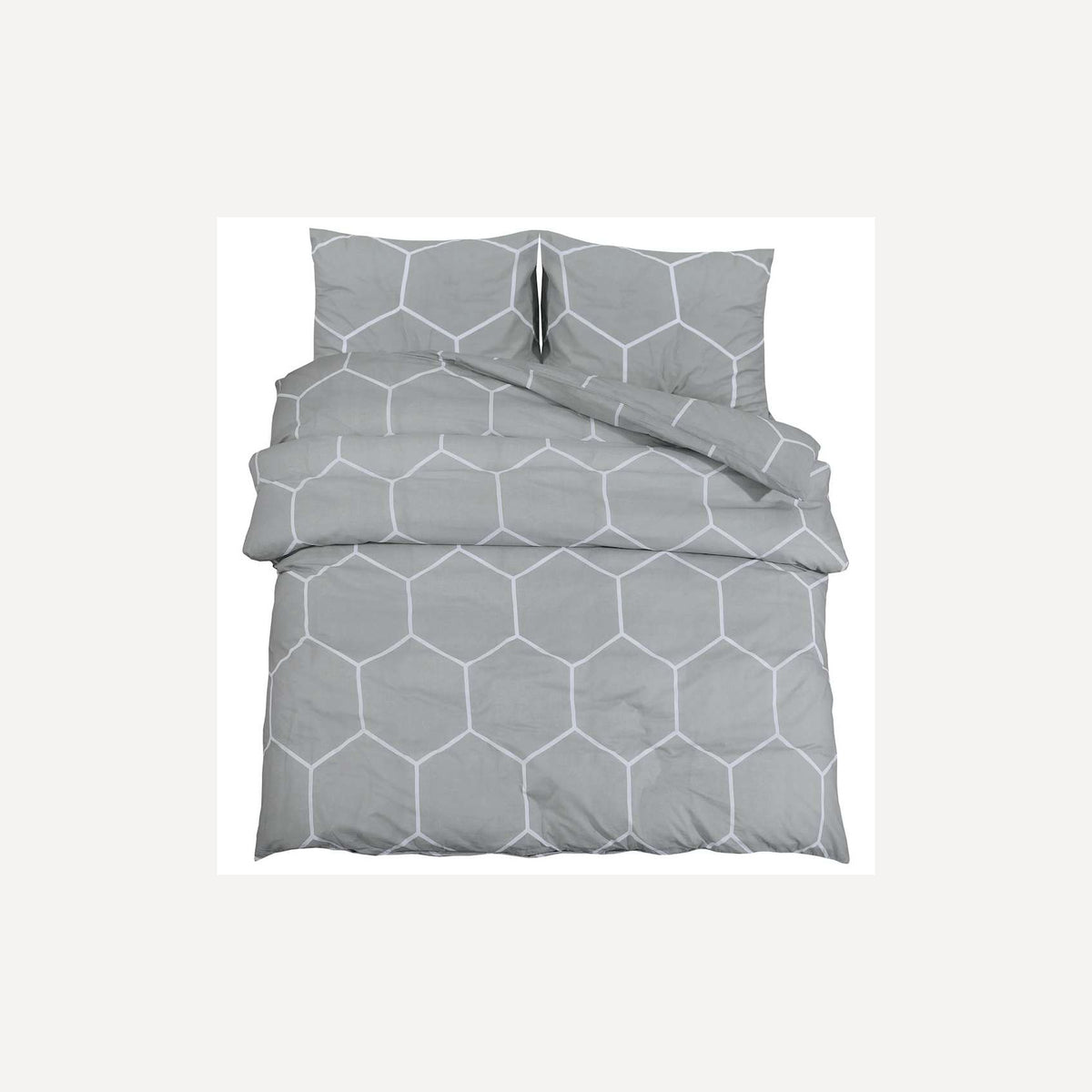Duvet Cover Cotton Grey 240 x 220 cm Bedding Bed Linen Bedroom Quilt Variant 4