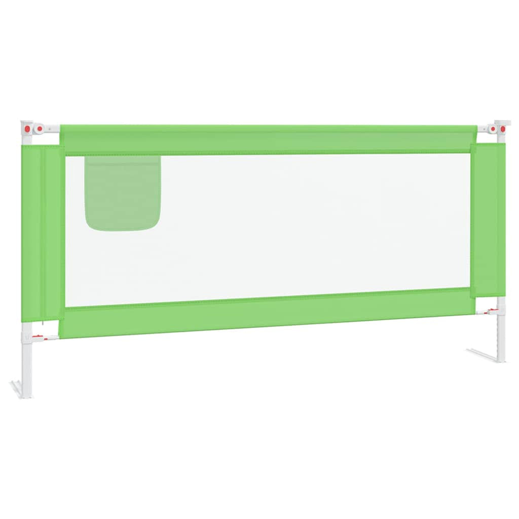 Toddler Safety Bed Rail Fabric (100% Polyester) Green 190 x 25 x 95 cm