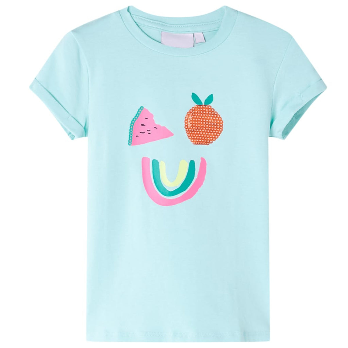 Kids T-Shirt Cotton Light Aqua 116 Children's Top Kids Clothing Kids Variant 4