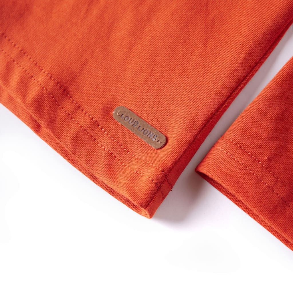 Kids T-Shirt Cotton Orange 128 Children's Top Kids Clothing Kids Wear Kids'