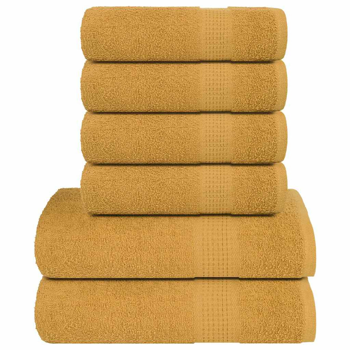 Towel Cotton Gold 50 x 100 cm Bathroom Bath Linen Home Bath Towels & Flannels