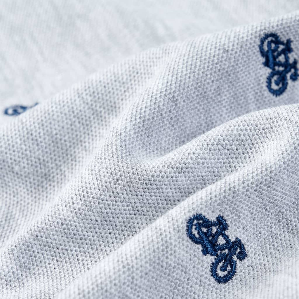 Kids'Polo Shirt Melange Cotton Grey Melange 104 Kids Clothing Children's Wear