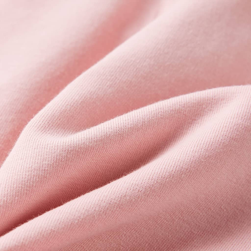 Dress Cotton Light Pink 116 Kids' Dresses Kids' Dresse Kids'Dress Drawstring