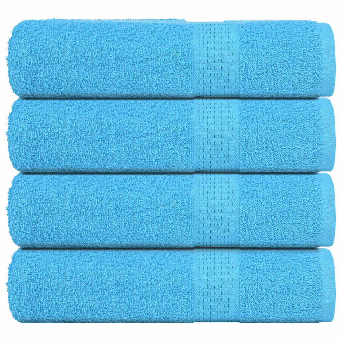 Towel Cotton Turquoise 140 x 70 cm Bathroom Bath Linen Home Towels 4 pcs