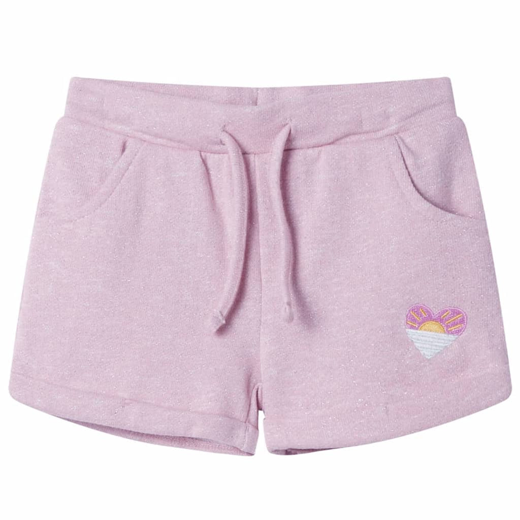 Shorts Cotton Mixed Lila 128 Kids' Bottoms Kids' Bottom Kids'Shorts Drawstring