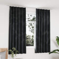 Blackout Curtain Velvet Anthracite 140 x 175 cm Window Dressing Variant 2