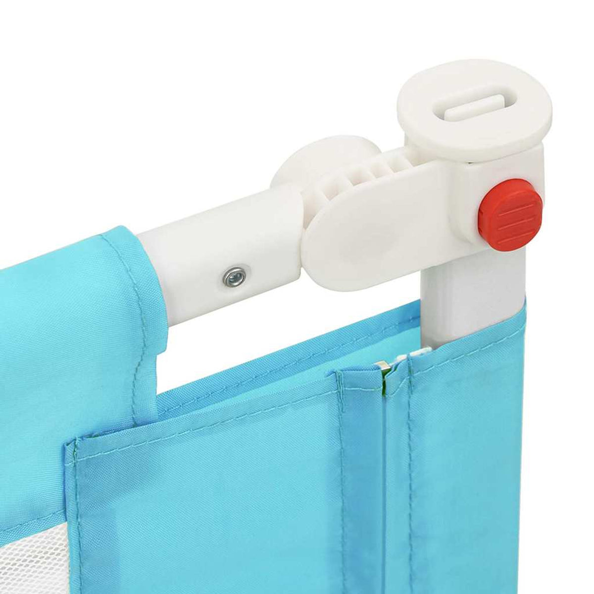 Toddler Safety Bed Rail Fabric (100% Polyester) Blue 140 x 25 x 95 cm Bedguard