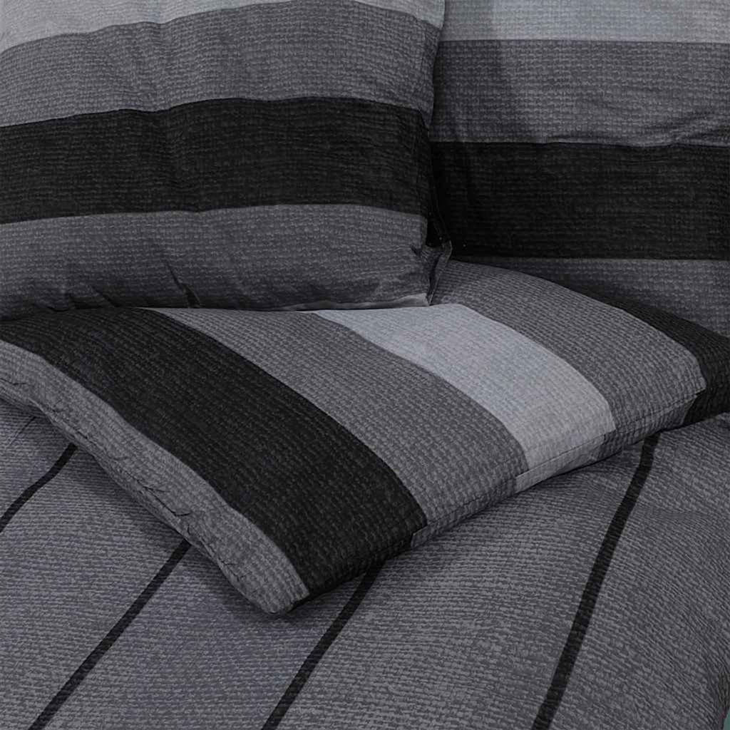 Duvet Cover Cotton Dark Grey 200 x 135 cm Bedding Bed Linen Bedroom Quilt