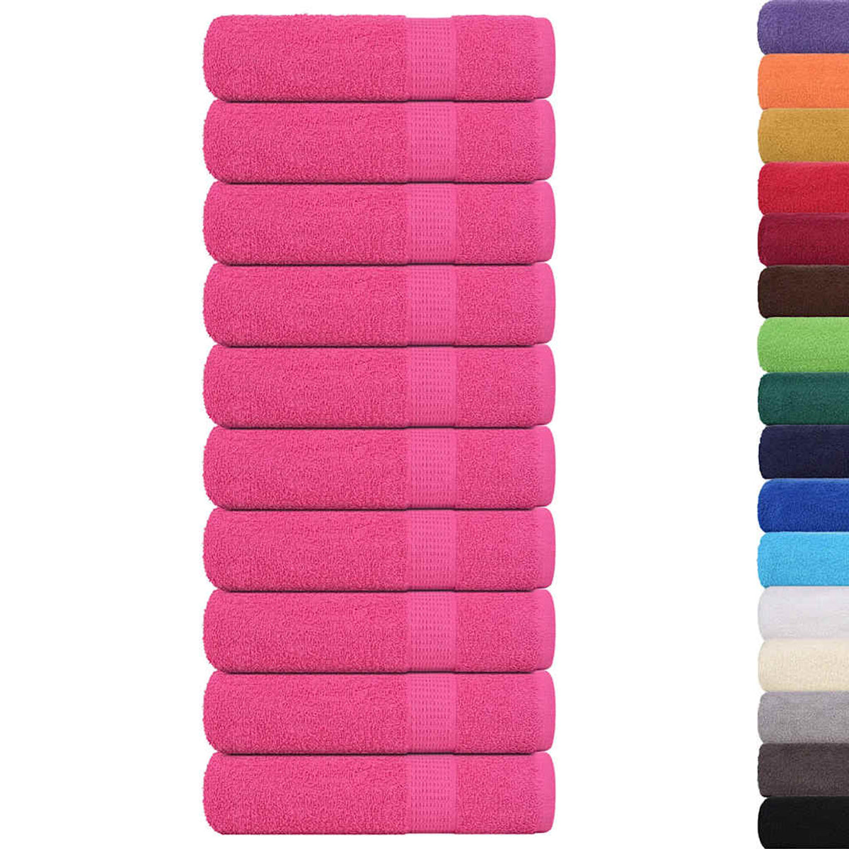 Towel Cotton Pink 140 x 70 cm Bathroom Bath Linen Home Towels 10 pcs Shower