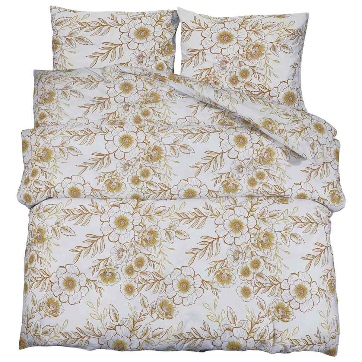Duvet Cover Cotton White 240 x 260 cm Bedding Bed Linen Bedroom Variant 2