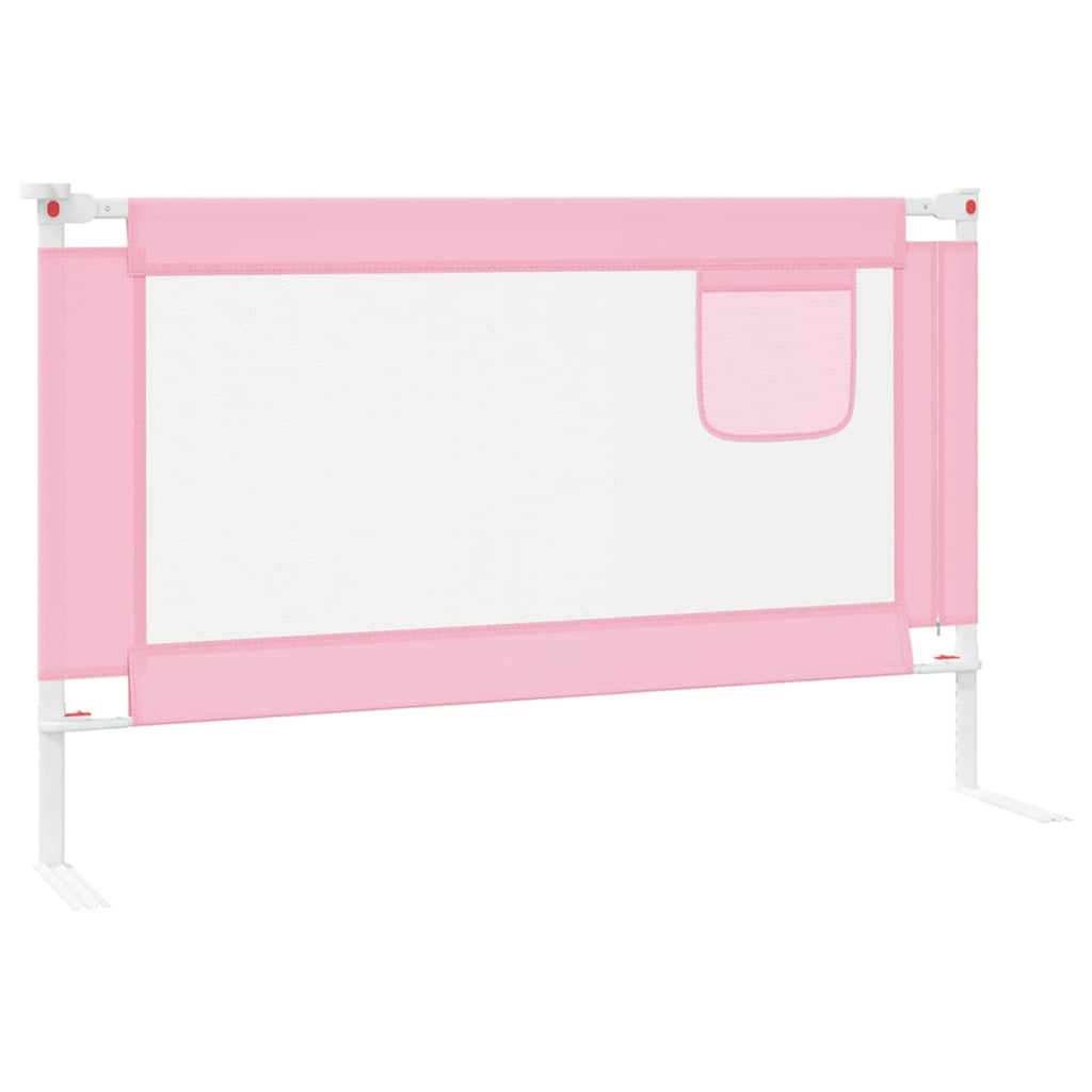 Toddler Safety Bed Rail Fabric (100% Polyester) Pink 120 x 25 x 95 cm Bedguard