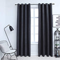 Blackout Curtain Polyester Anthracite 140 x 225 cm Window Dressing Variant 3