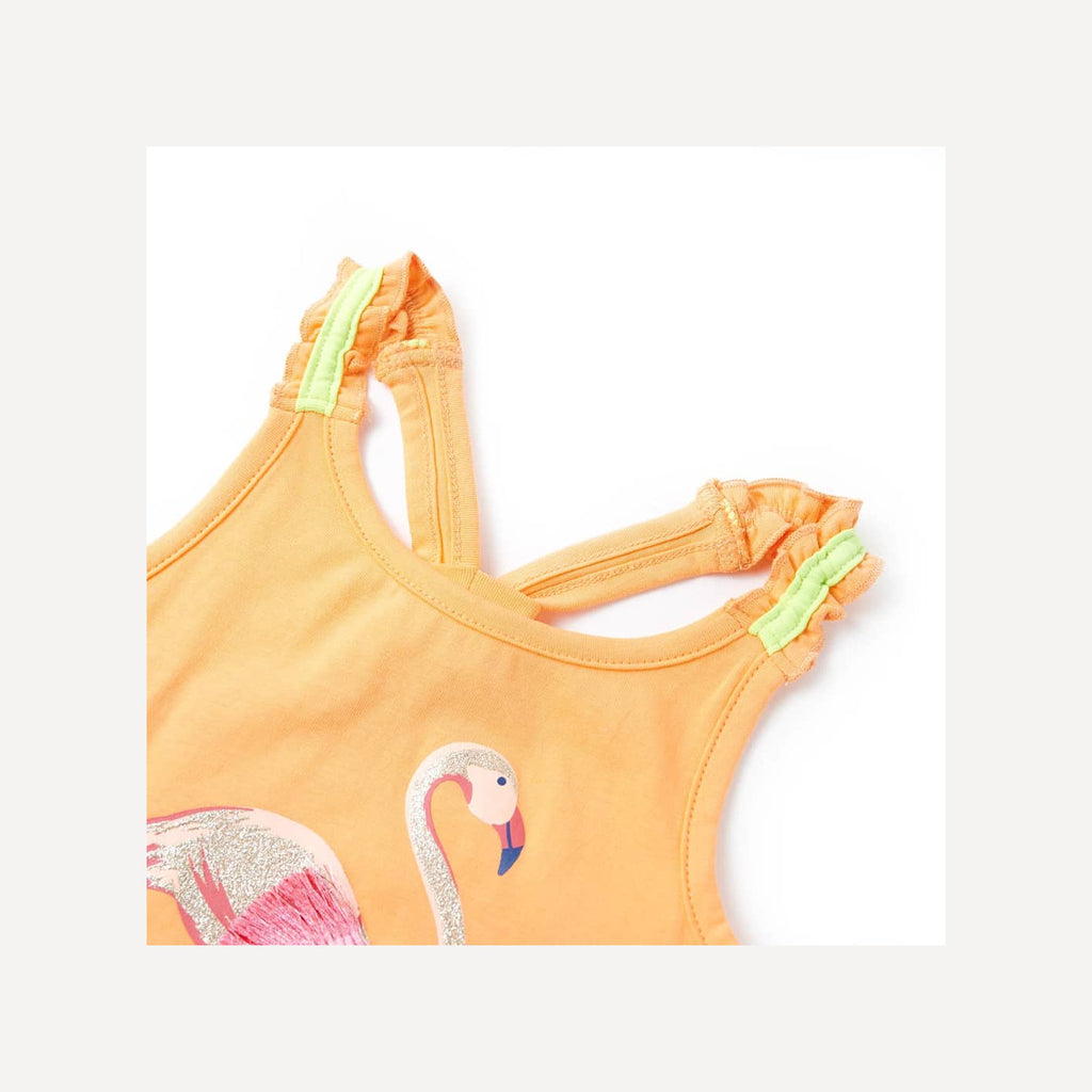 Kids'Tank Top Bright Cotton Bright Orange 116 Kids Clothing Children's Wear