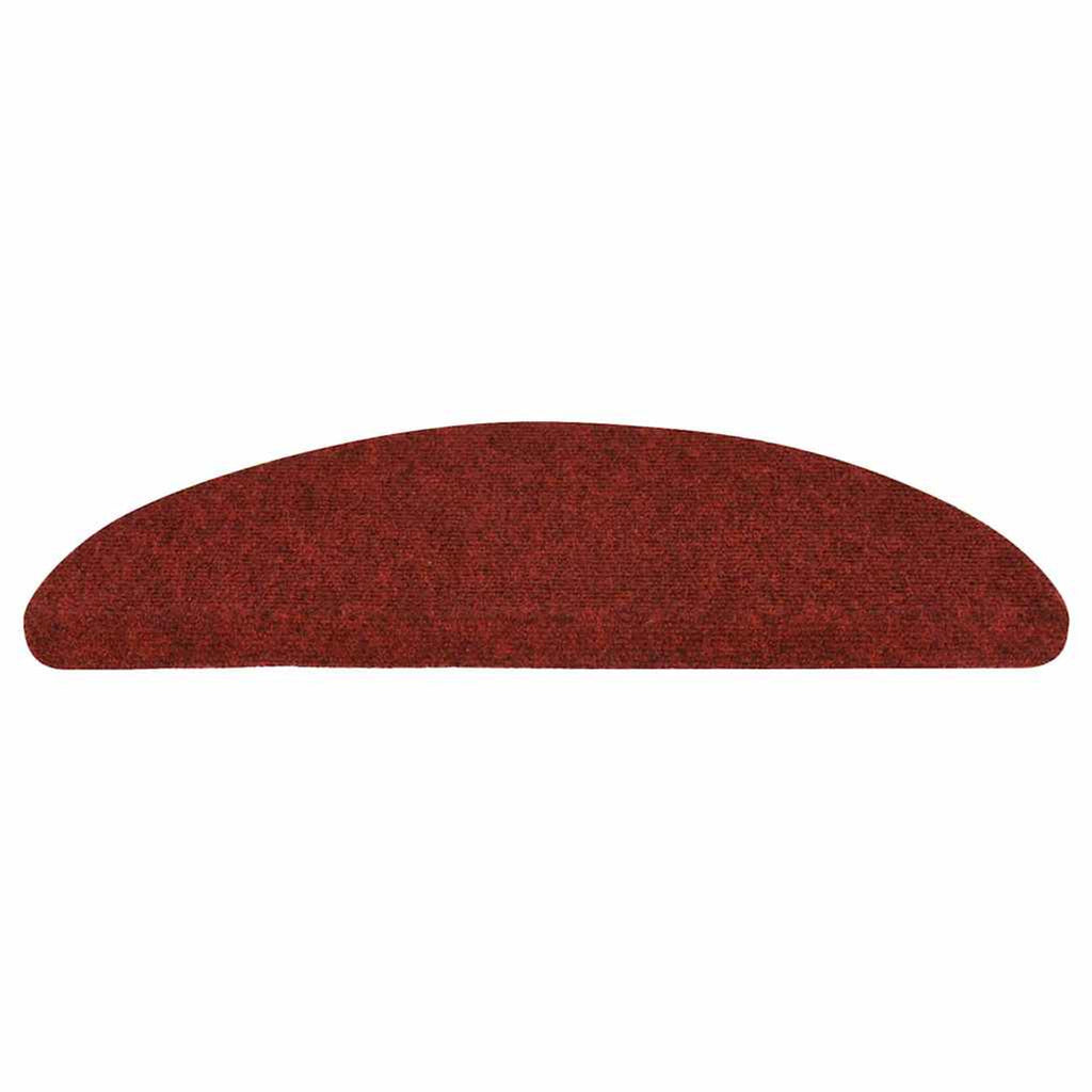 Stair Mats Self-Adhesive Needle Felt Fabric (95%Pes Red 56 x 17 x 3 cm 15 pcs