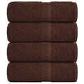 Towel Cotton Brown 30 x 30 cm Bathroom Bath Linen Home Towels 4 pcs Wash 30x30cm
