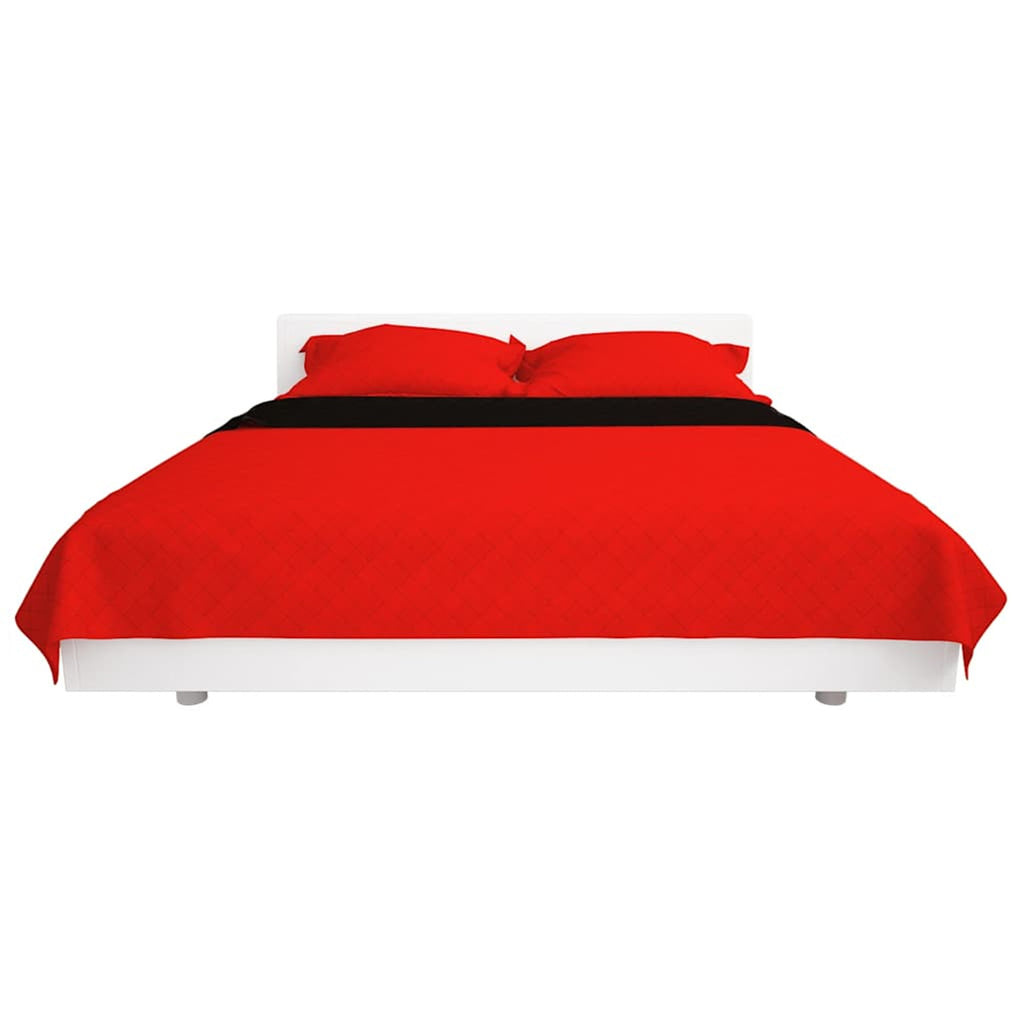 Double-Sided Quilted Bedspread Microfibre With Pp Cotton Fi Red 210 x 170 cm