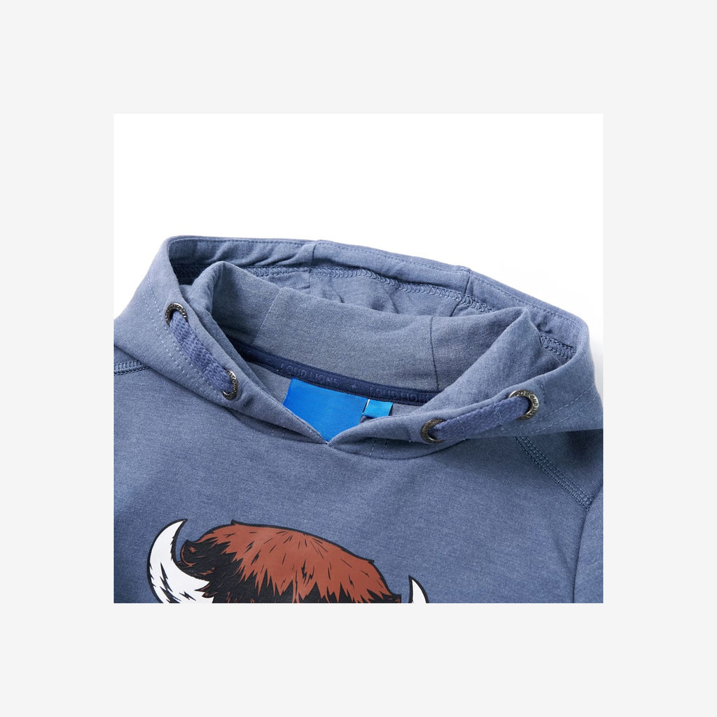 Sweatshirt Cotton Blue Melange 116 Kids Clothing Children's Top Kids Wear 116
