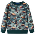 Sweatshirt Cotton Dark Green 140 Kids Clothing Children's Top Kids Variant 2