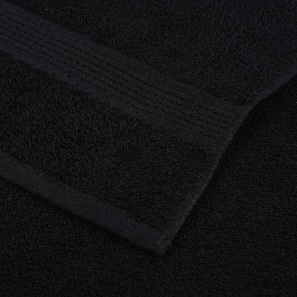Towel Cotton Black 30 x 30 cm Bathroom Bath Linen Home Towels 2 pcs Wash 30x30cm