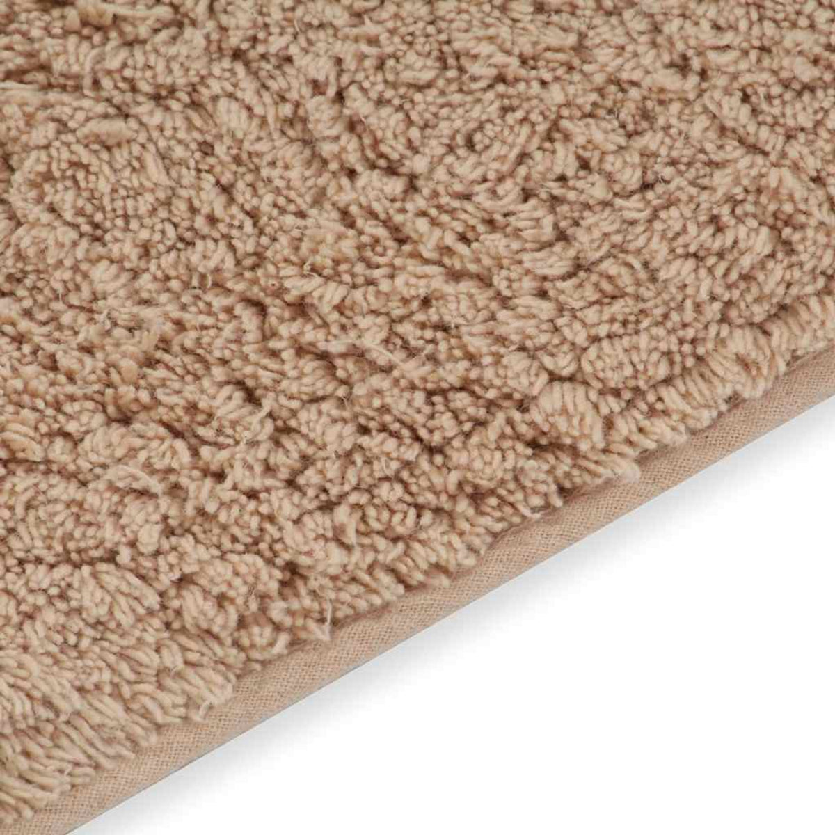 Bathroom Mat Cotton Beige 93 x 63 cm Floor Mat Home Non Slip Bath Mats & Rugs