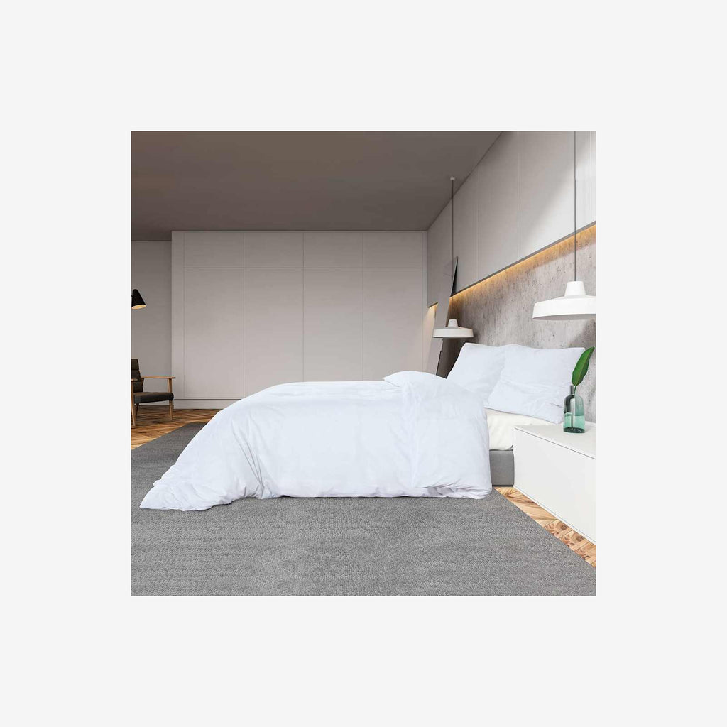 Duvet Cover Cotton White 220 x 200 cm Bedding Bed Linen Bedroom Quilt 220x200cm