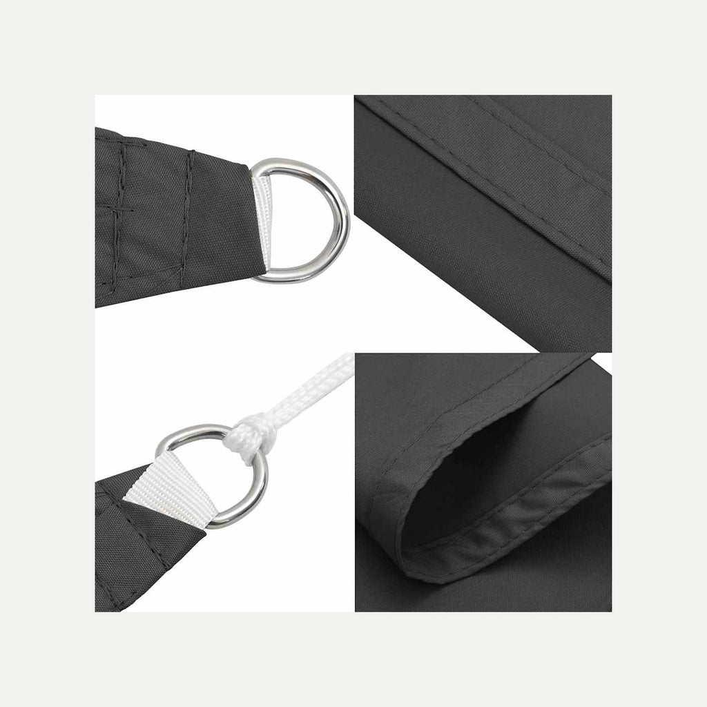Sunshade Sail Oxford Fabric Anthracite Water Resistant UV Resistant Variant 4