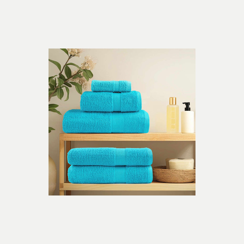 Towel Cotton Turquoise 30 x 30 cm Bathroom Bath Linen Home Towels 4 Variant 2