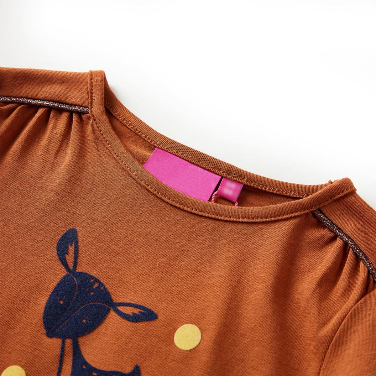Kids T-Shirt Cotton Cognac 140 Children's Top Kids Clothing Kids Wear Kids'