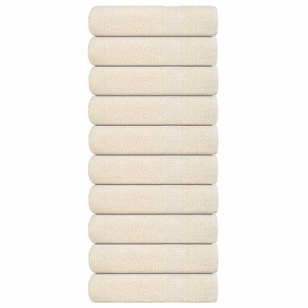 Towel Cotton Cream 150 x 100 cm Bathroom Bath Linen Home Towels 10 pcs 150x100cm