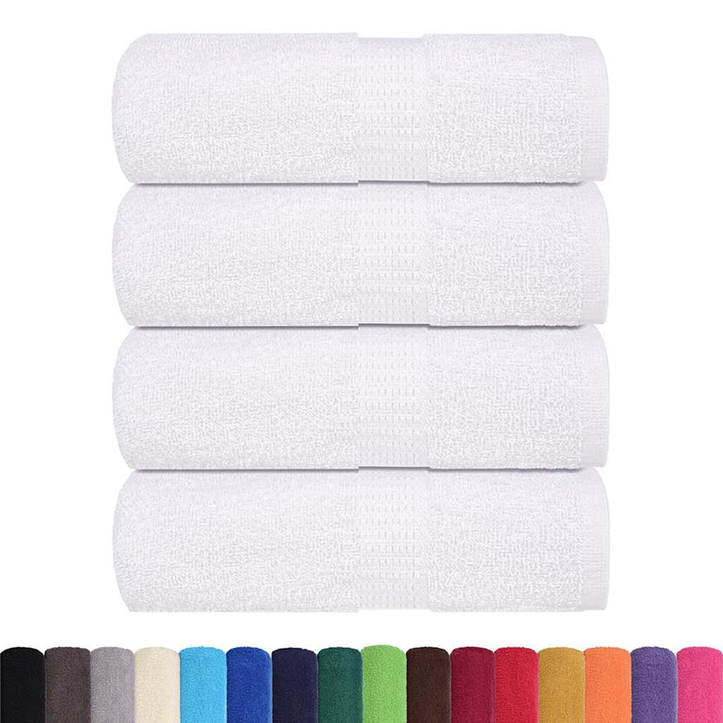 Towel Cotton White 30 x 30 cm Bathroom Bath Linen Home Towels 4 pcs Wash 30x30cm