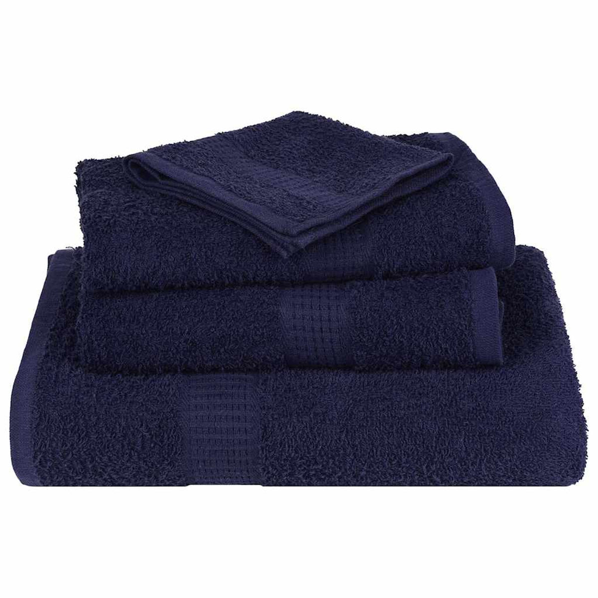 Towel Cotton Navy Blue 30 x 50 cm Bathroom Bath Linen Home Bath Towels 8 Piece