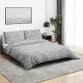 Duvet Cover Cotton Grey 240 x 220 cm Bedding Bed Linen Bedroom Quilt Variant 4