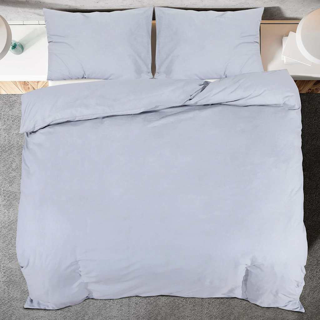Duvet Cover Microfiber Fabric (100% Poly Grey 200 x 200 cm Bedding Bed Linen