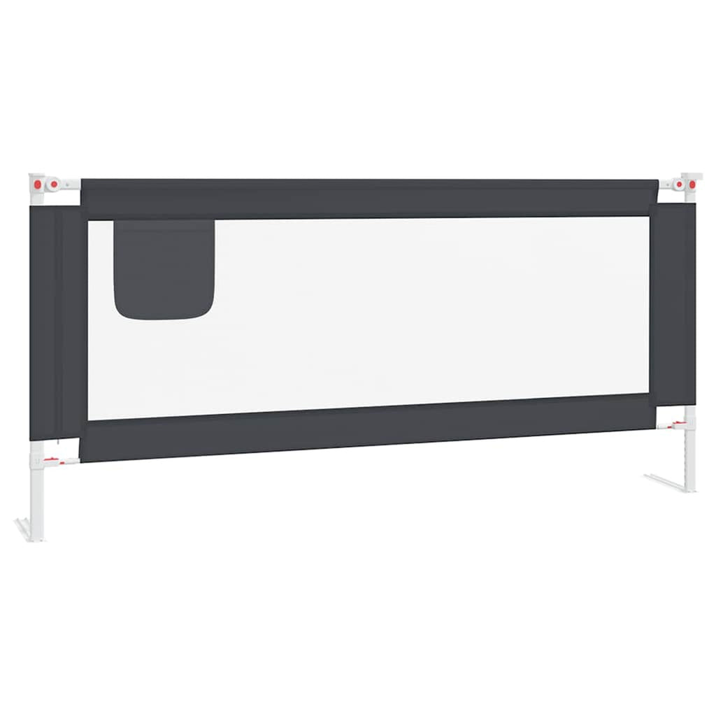 Toddler Safety Bed Rail Dark Fabric (100% Polyester) Dark Grey 200 x 25 x 95