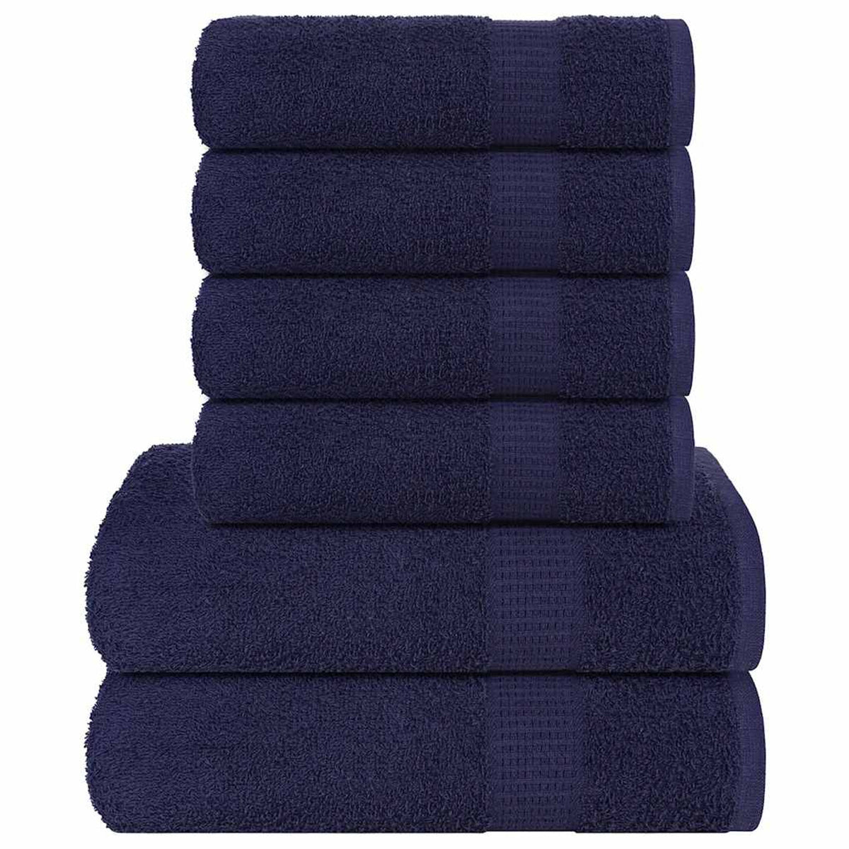 Towel Cotton Navy Blue 50 x 100 cm Bathroom Bath Linen Home Bath Towels 6