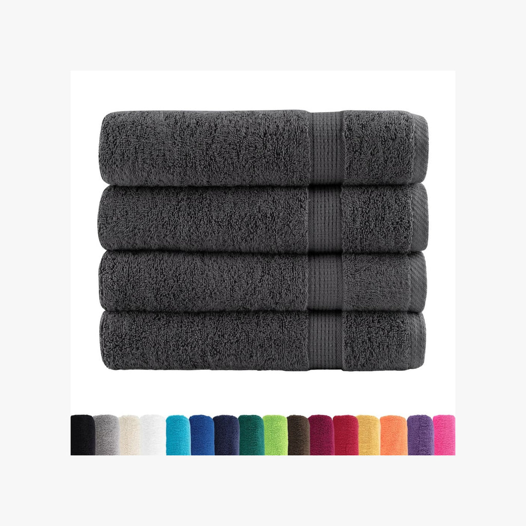 Towel Cotton Anthracite 100 x 50 cm Bathroom Bath Linen Home Towels Variant 2