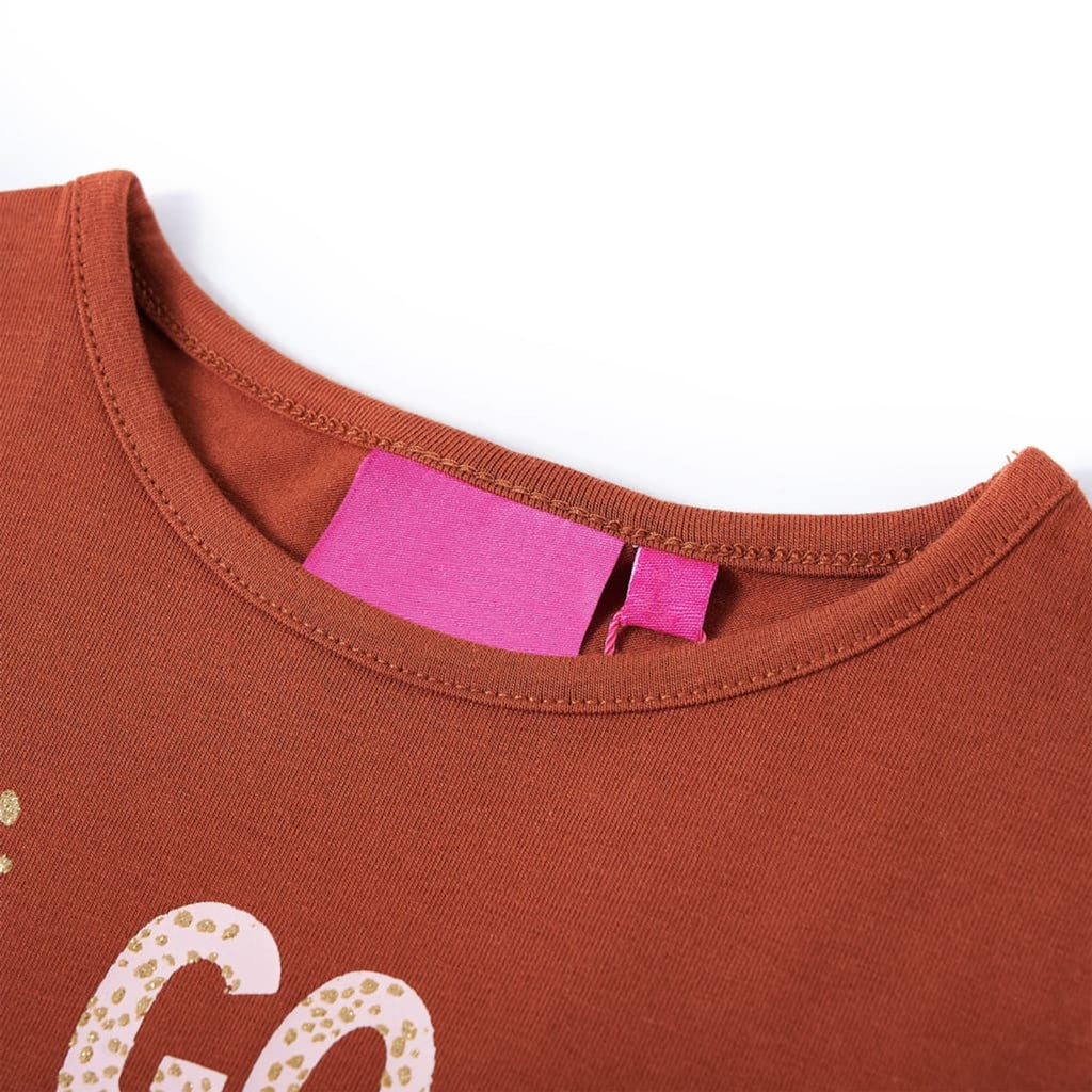 Kids T-Shirt Cotton Cognac 104 Children's Top Kids Clothing Kids Variant 3
