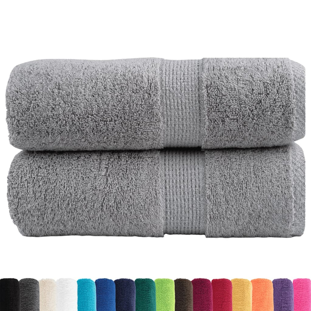 Towel Cotton Grey 30 x 30 cm Bathroom Bath Linen Home Towels 2 pcs Variant 2