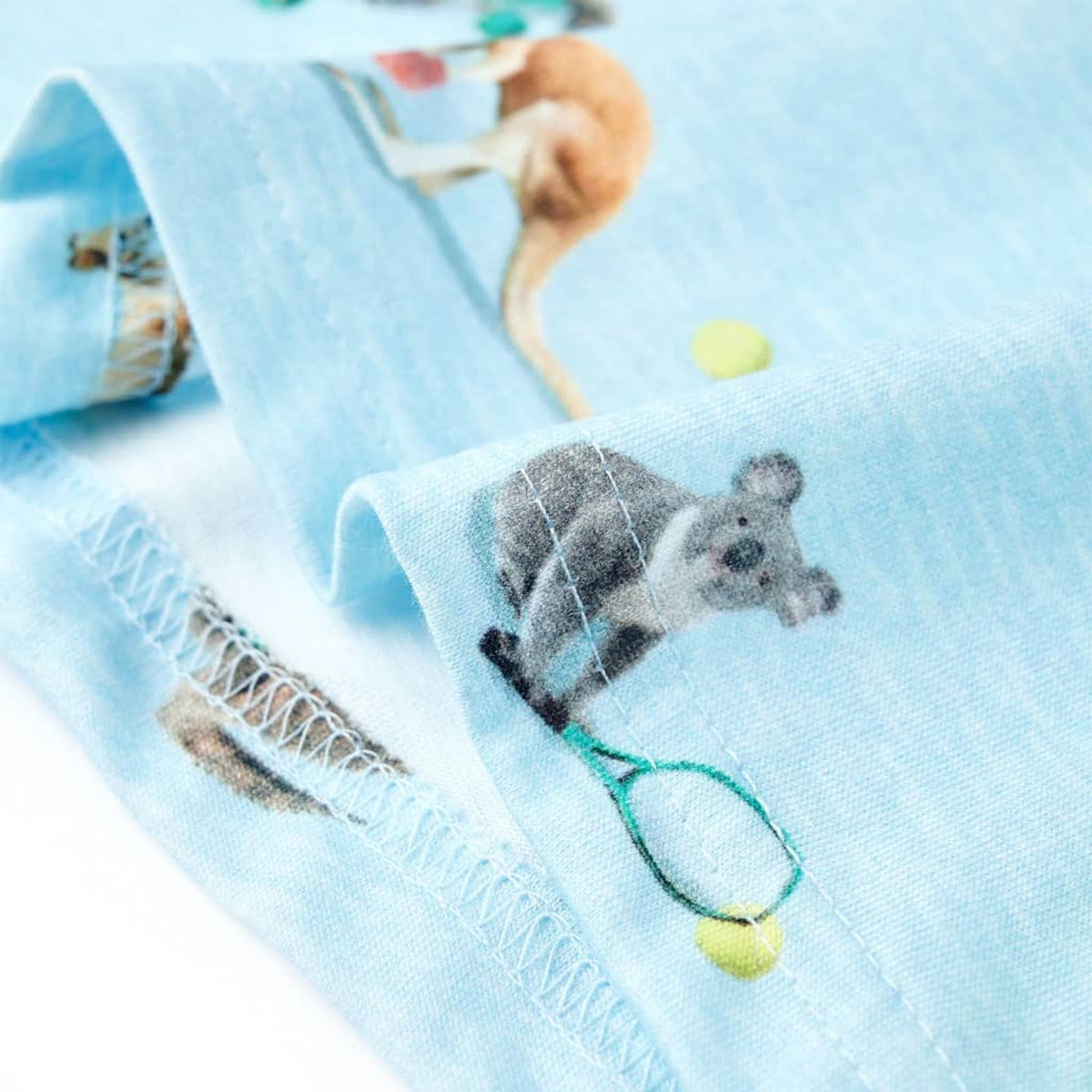 Kids T-Shirt Cotton Light Blue Melange 116 Children's Top Kids Clothing 116