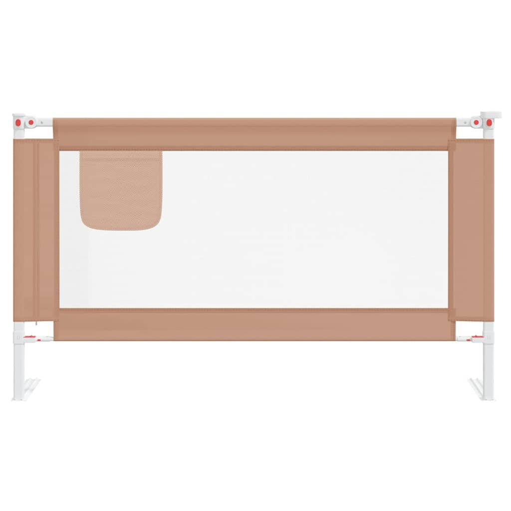 Toddler Safety Bed Rail Fabric (100% Polyester) Taupe 140 x 25 x 95 cm