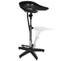 Salon Wash Basin Black Adjustable 50 x 102 cm Hair Care 50x102cm