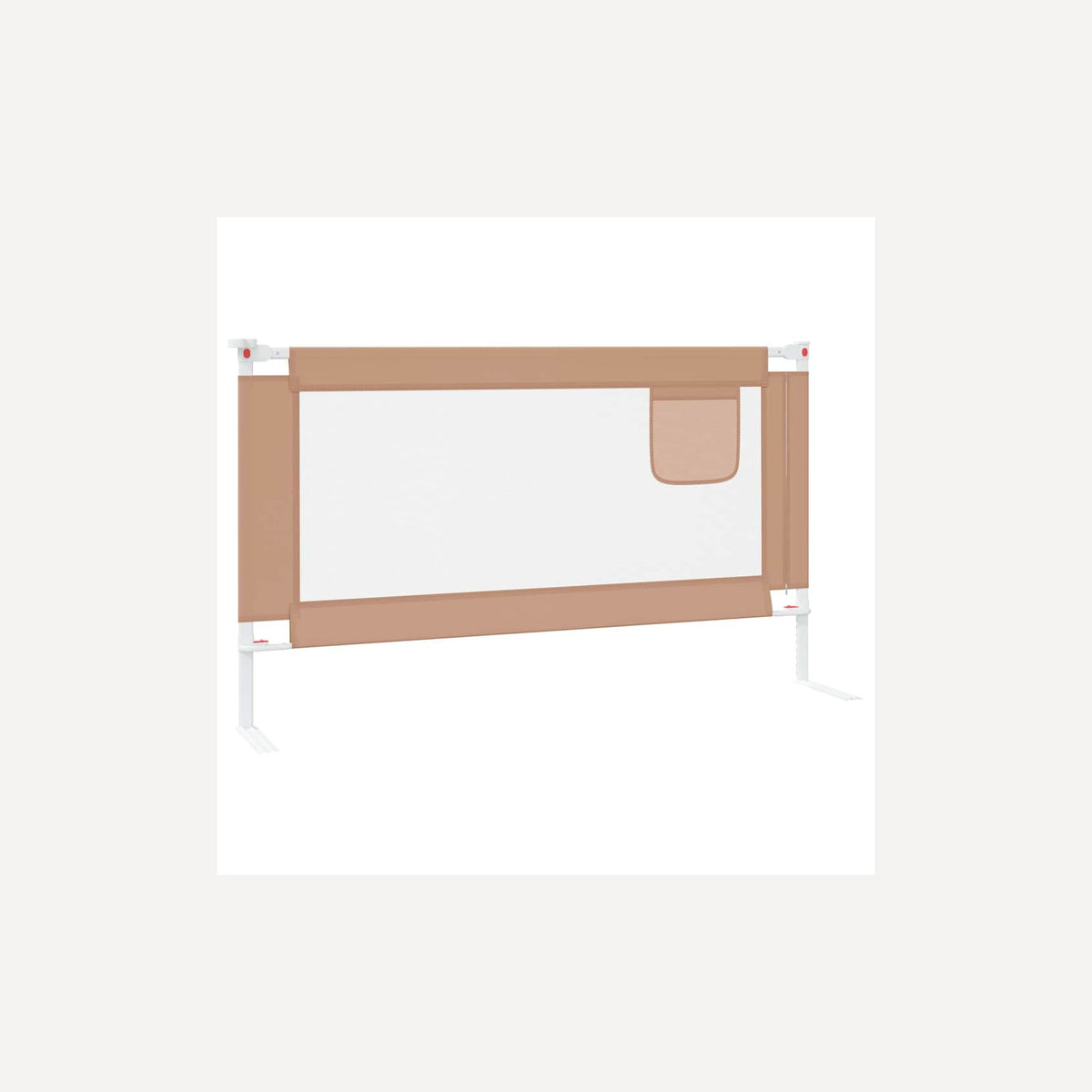 Toddler Safety Bed Rail Fabric (100% Polyester) Taupe 140 x 25 x 95 cm