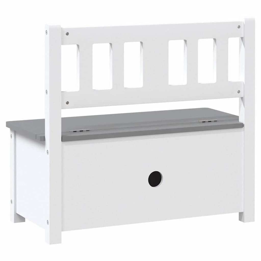 Bench Mdf White 60 x 30 x 55 cm Seating Garden Furniture Outdoor Baby Children